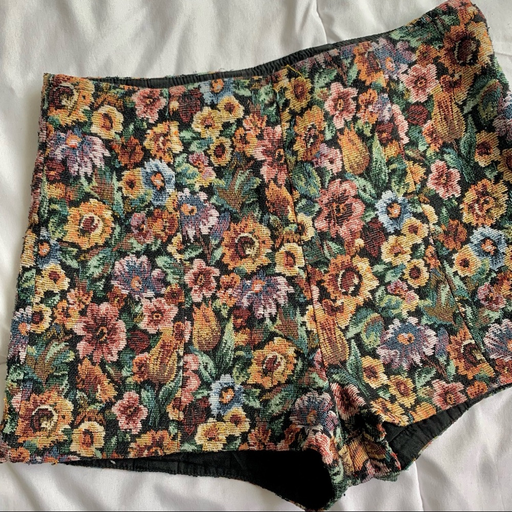 Vintage High Waisted Floral Shorts